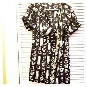 Rachel Roy Black and Grey dress with pockets